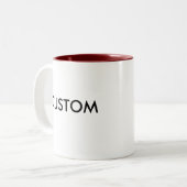 カスタムでパーソナライズなツートーンマグのブランクのテンプレート ツートーンマグカップ (正面左)