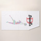 カスタムでパーソナライズなネットボール バスタオル (バスタオル)