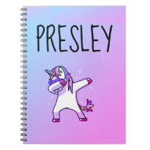 カスタムでパーソナライズなノートのユニコーンの軽打の虹