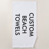 カスタムでパーソナライズなビーチタオルのブランクのテンプレート ビーチタオル (正面)