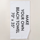 カスタムでパーソナライズなビーチタオル ビーチタオル (正面)