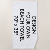 カスタムでパーソナライズなビーチタオル ビーチタオル (正面)