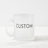 カスタムでパーソナライズなビールガラスのブランクのテンプレート フロストグラスマグカップ (左)