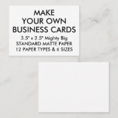 カスタムでパーソナライズなマット3.5" x2.5"名刺 名刺 (正面/裏面)