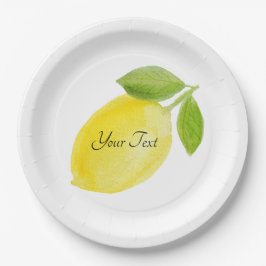 カスタムでパーソナライズなレモン版 ペーパープレート