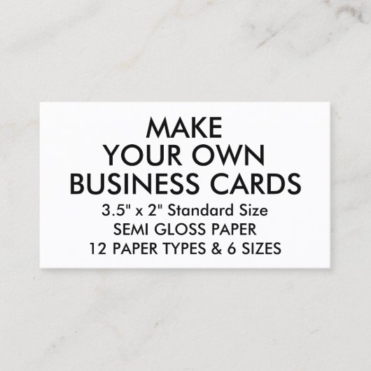 カスタムでパーソナライズな光沢のある標準的な名刺 名刺 (正面)