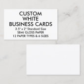 カスタムでパーソナライズな光沢のある標準的な名刺 名刺 (正面/裏面)