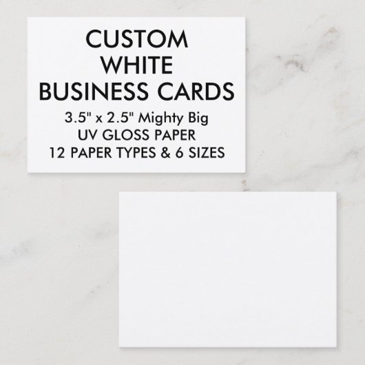 カスタムでパーソナライズな光沢3.5" x2.5"名刺 名刺 (正面/裏面)