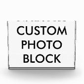 カスタムでパーソナライズな写真のブロックのブランクのテンプレート フォトブロック (正面)