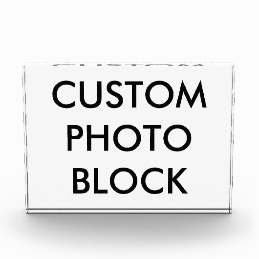 カスタムでパーソナライズな写真のブロックのブランクのテンプレート フォトブロック (正面)