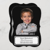 カスタムでパーソナライズな写真の最初聖餐の写真 招待状 (正面/裏面)