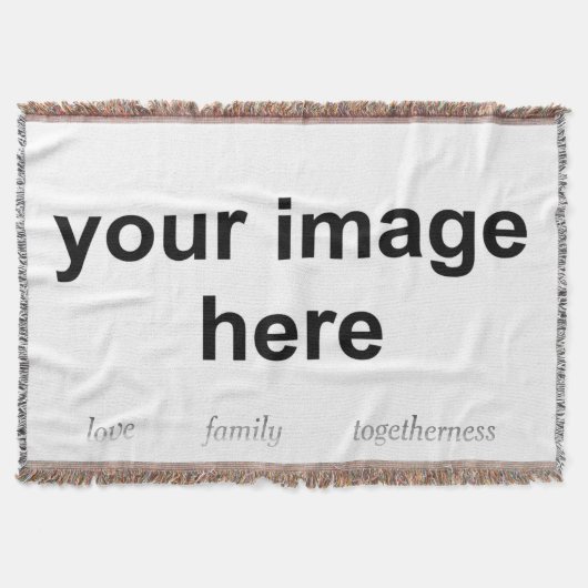 カスタムでパーソナライズな写真 スローブランケット (正面)