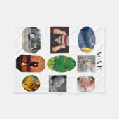 カスタムでパーソナライズな写真 フリースブランケット (正面(横))