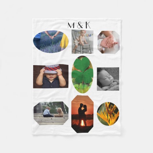 カスタムでパーソナライズな写真 フリースブランケット (正面)