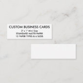 カスタムでパーソナライズな名刺の空白のなテンプレート スキニー名刺 (正面/裏面)