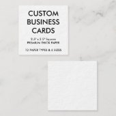 カスタムでパーソナライズな名刺の空白のなテンプレート スクエア名刺 (正面/裏面)