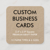 カスタムでパーソナライズな名刺の空白のなテンプレート スクエア名刺 (正面)