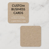 カスタムでパーソナライズな名刺の空白のなテンプレート スクエア名刺 (正面/裏面)