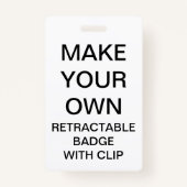 カスタムでパーソナライズな引き込み式のバッジ及びクリップ バッジ (正面)