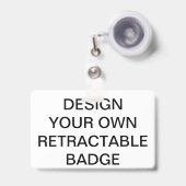 カスタムでパーソナライズな引き込み式のバッジ及びクリップ バッジ (正面（伸縮クリップ）)