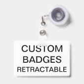 カスタムでパーソナライズな引き込み式クリップバッジ バッジ (正面（伸縮クリップ）)