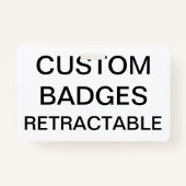カスタムでパーソナライズな引き込み式クリップバッジ バッジ (正面)