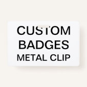 カスタムでパーソナライズな引き込み式クリップバッジ バッジ (正面)