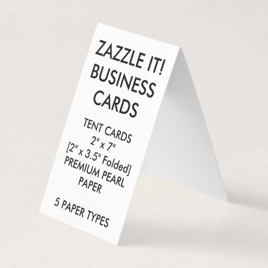 カスタムでパーソナライズな折られたテントの名刺 名刺 (正面)