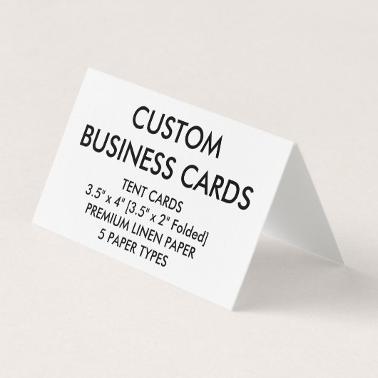 カスタムでパーソナライズな折られたテントの名刺 名刺 (正面)