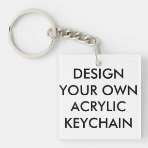 カスタムでパーソナライズな正方形のアクリルのKeychain キーホルダー