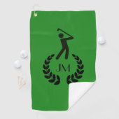 カスタムでパーソナライズな深緑色 ゴルフタオル (インサイチュ)