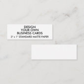 カスタムでパーソナライズな無光沢の細い名刺 スキニー名刺 (正面/裏面)