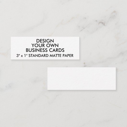 カスタムでパーソナライズな無光沢の細い名刺 スキニー名刺 (正面/裏面)