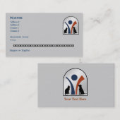 カスタムでパーソナライズな獣医動物のロゴ 名刺 (正面/裏面)