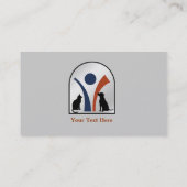 カスタムでパーソナライズな獣医動物のロゴ 名刺 (裏面)