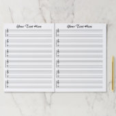 カスタムでパーソナライズな白紙音楽 ペーパーパッド (インサイチュ)