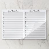 カスタムでパーソナライズな白紙音楽 ペーパーパッド (折り畳み)