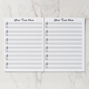 カスタムでパーソナライズな白紙音楽 ペーパーパッド