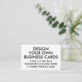 カスタムでパーソナライズな紫外線光沢のヨーロッパの名刺 名刺 (スタンド正面)