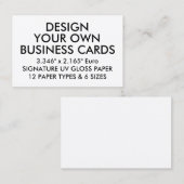 カスタムでパーソナライズな紫外線光沢のヨーロッパの名刺 名刺 (正面/裏面)