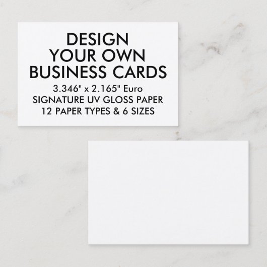カスタムでパーソナライズな紫外線光沢のヨーロッパの名刺 名刺 (正面/裏面)