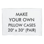 カスタムでパーソナライズな組の枕は包装します20"をx 30" 枕カバー (正面左)