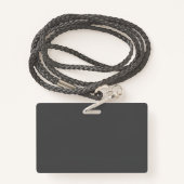 カスタムでパーソナライズな締縄のバッジのテンプレート バッジ (裏面ランヤード)