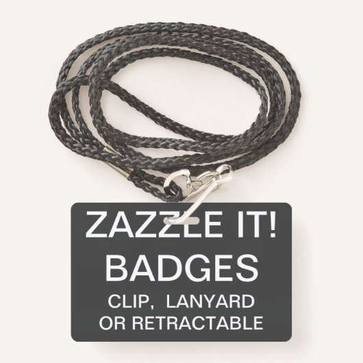 カスタムでパーソナライズな締縄のバッジのテンプレート バッジ (正面ランヤード)