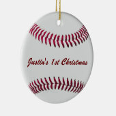 カスタムでパーソナライズな野球のオーナメント セラミックオーナメント (右)