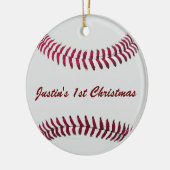 カスタムでパーソナライズな野球のオーナメント セラミックオーナメント (左)