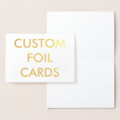 カスタムでパーソナライズな金ゴールドホイルの挨拶状 箔カード (ディスプレー)