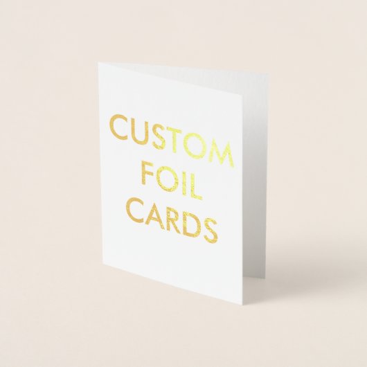 カスタムでパーソナライズな金ゴールドホイルの挨拶状 箔カード (正面)