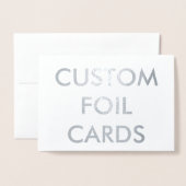 カスタムでパーソナライズな銀ぱくの挨拶状 箔カード (封筒付き正面)