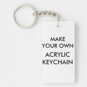 カスタムでパーソナライズな長方形のアクリルのKeychain キーホルダー